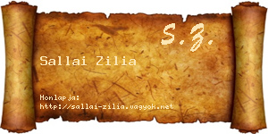 Sallai Zilia névjegykártya